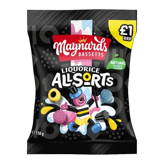 Maynards Bassetts Liquorice Allsorts PMP 110g