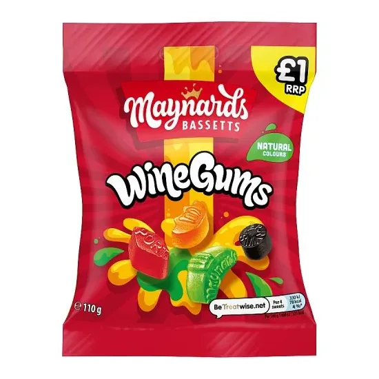 Maynards Bassetts Wine Gums PMP 110g