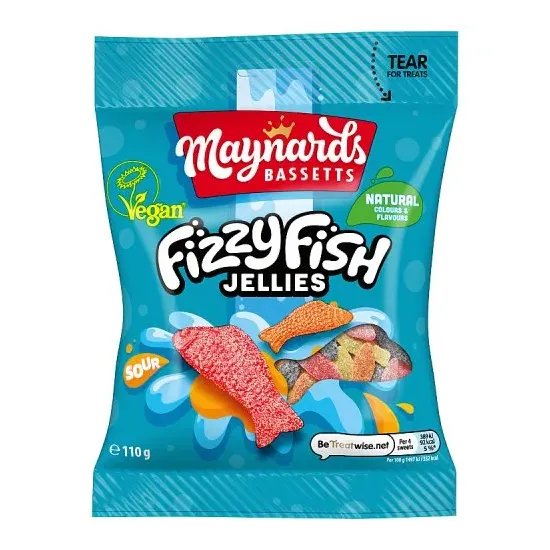 Maynards Bassetts Fizzy Fish 110g