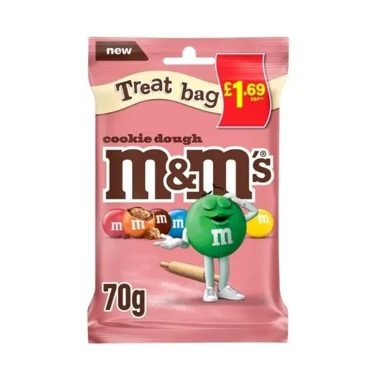 M&Ms Cookie Dough Treat Bag PMP 70g