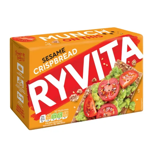 Ryvita Crispbread Sesame (Slug Packs) 250g