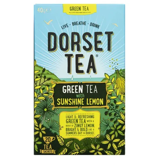 Dorset Tea Green Tea & Sunshine Lemon Teabags  20s