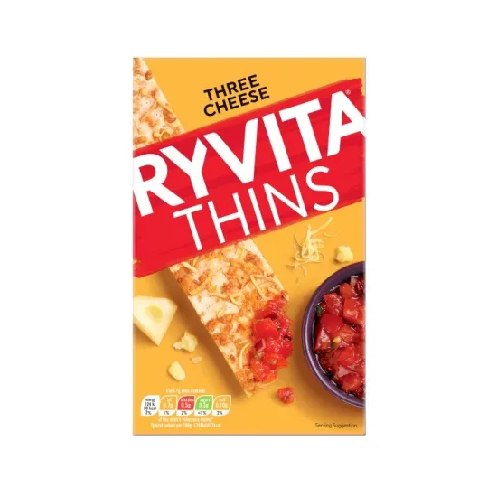 Ryvita Thins Three Cheese 125g