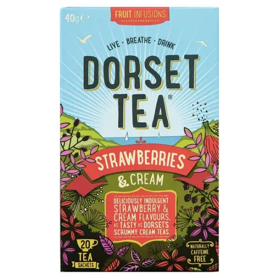Dorset Tea Wild Strawberries & Cream Tea Teabags 20s