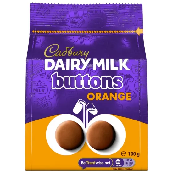 Cadburys Orange Buttons 100g