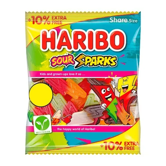 Haribo Sour Sparks PMP (10% Extra Free) 154g