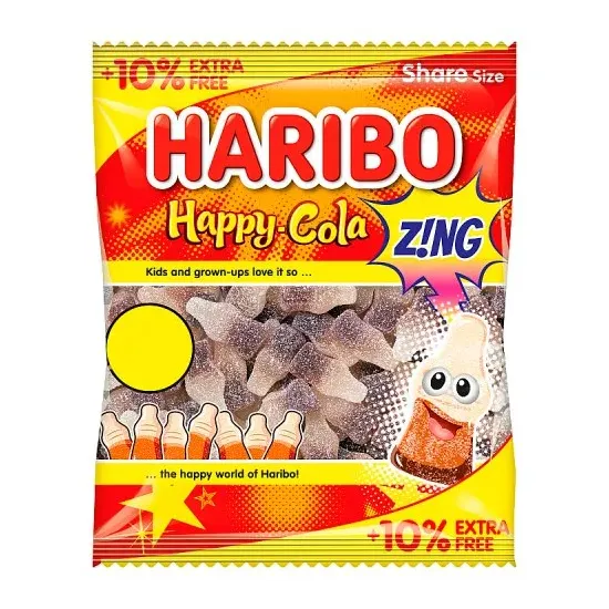 Haribo Zing Happy Cola PMP (10% Extra Free) 154g
