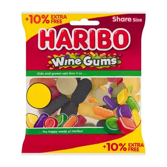 Haribo Wine Gums PMP (10% Extra Free) 154g