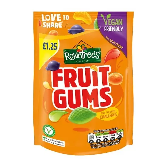 Rowntrees Fruit Gums Pouch PMP 120g