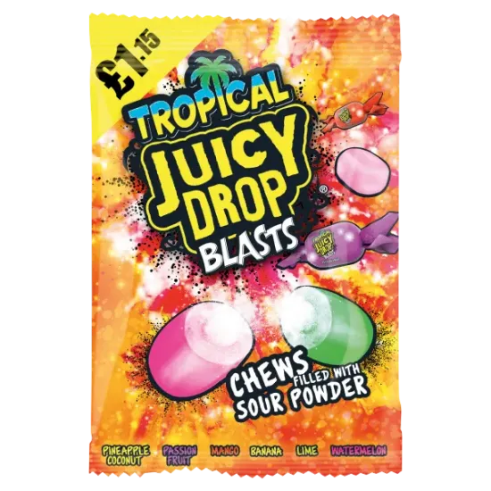 Bazooka Juicy Drop Blasts Tropical PMP 120g