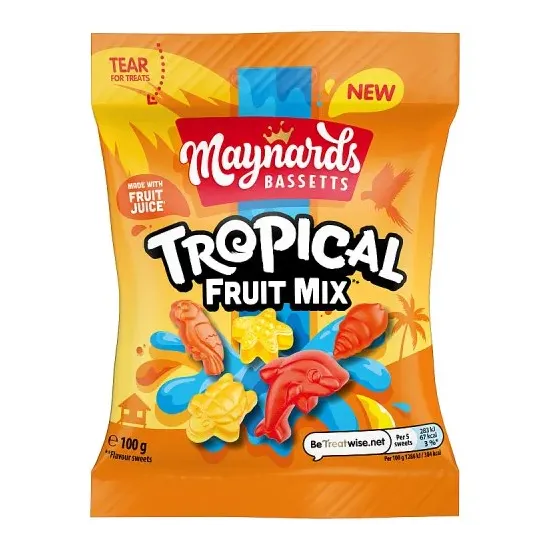 Maynards Bassetts Tropical Fruit Mix 100g