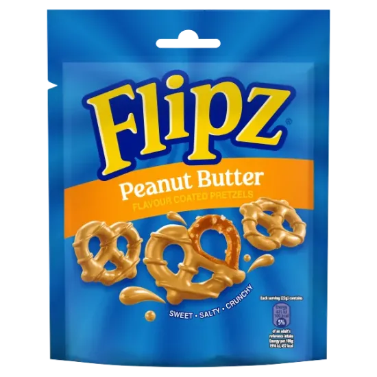 Flipz Pretzels Pouch Peanut Butter  90g