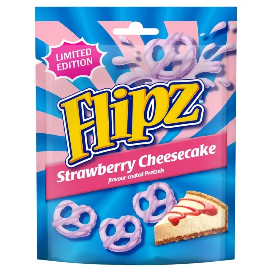 Flipz Pretzels Pouch Strawberry Cheesecake 90g