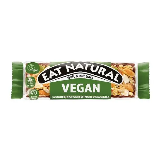 Eat Natural Fruit & Nut Vegan Peanuts, Coconut & Chocolate 40g