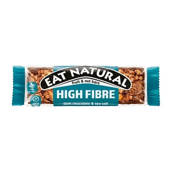 Eat Natural High Fibre Dark Chocolate & Sea Salt 40g