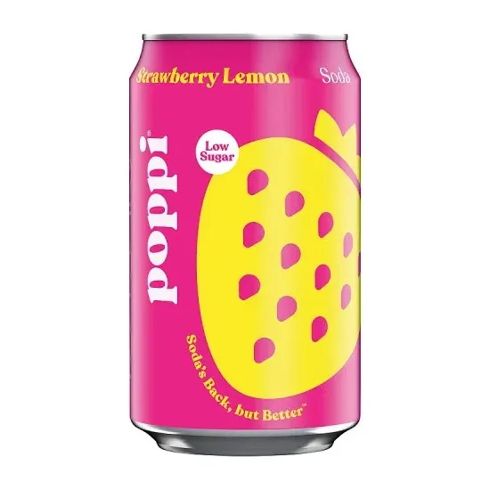 Poppi Strawberry & Lemon Can 330ml