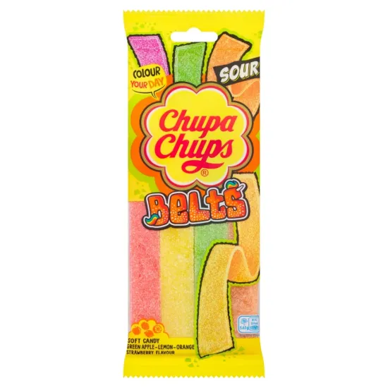 Chupa Chups Mix Flavour Sour Belts 90g