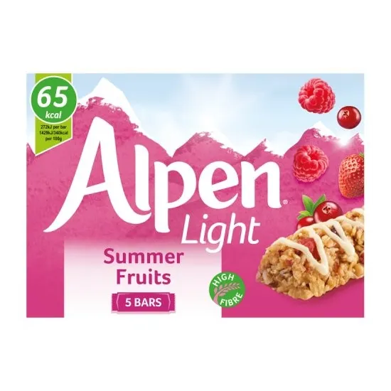 Alpen Light Bars with Summer Fruits (5x19g)