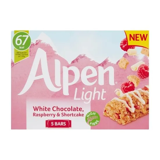 Alpen Light White Chocolate, Raspberry & Shortcake 95g
