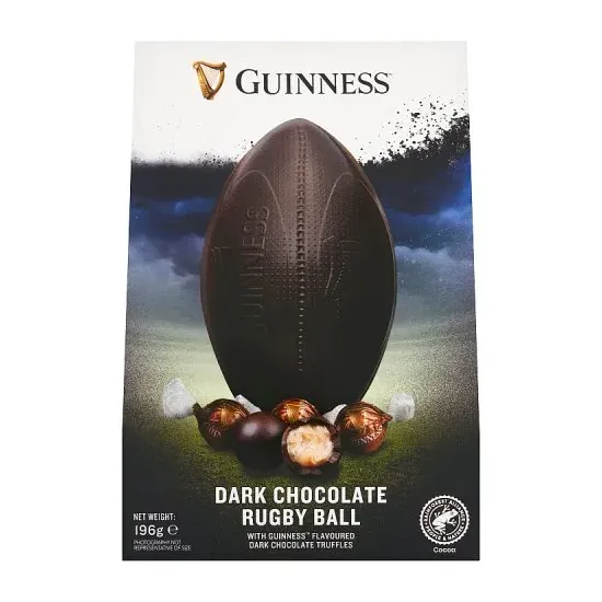 Guinness Rugby Ball Dark Chocolate Egg 196g