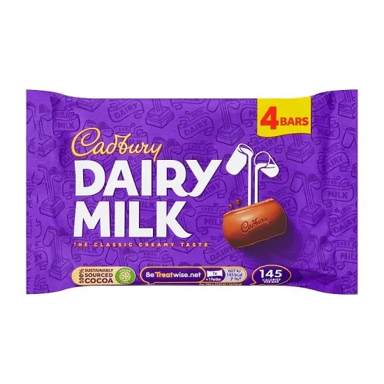 Cadbury Dairy Milk 4 Pack 108.8g