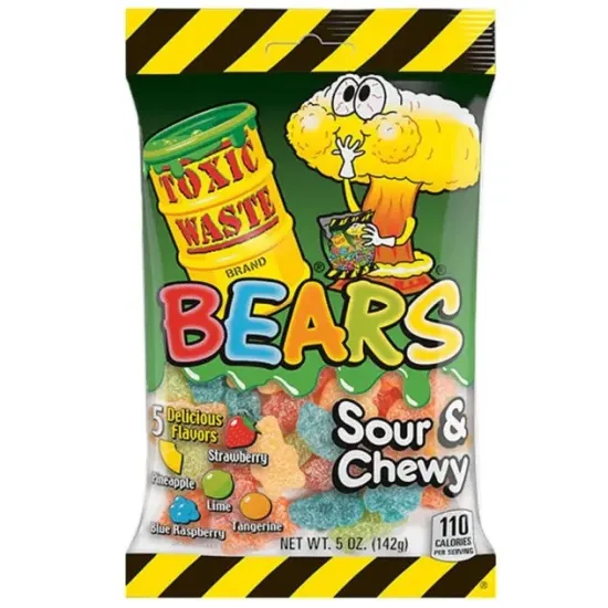 Toxic Waste Sour Gummy Bears 142g