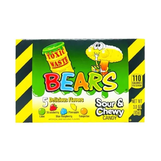 Toxic Waste Sour Gummy Bears Theatre Box 85g