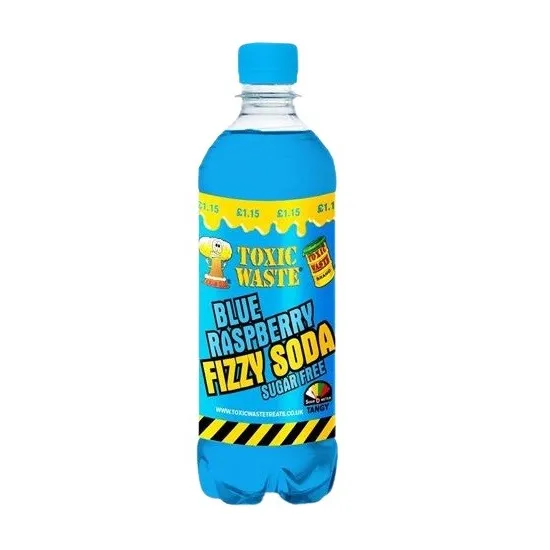 Toxic Waste Fizzy Soda Blue Raspberry PMP 500ml