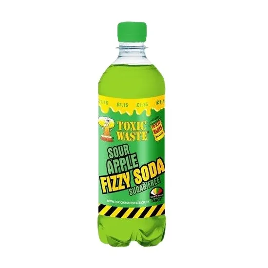 Toxic Waste Fizzy Soda Sour Apple  PMP 500ml