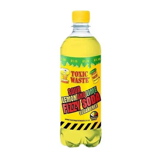Toxic Waste Fizzy Soda Sour Lemon Lime PMP 500ml