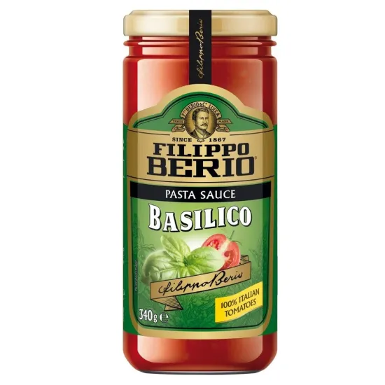 Filippo Berio  Basil Pasta Sauce 340g Filippo Berio  Basil Pasta Sauce 340g
