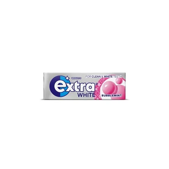 Extra White Bubblemint Chewing Gum Sugarfree 10 Pieces