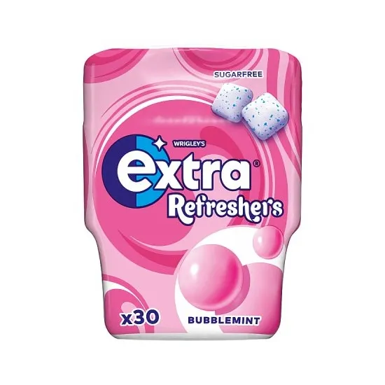 Extra Refreshers Bubblemint Sugarfree Chewing Gum Bottle 30 pieces