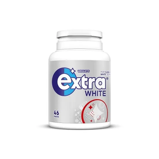 Extra White Chewing Gum Sugarfree Bottle 46 Pieces