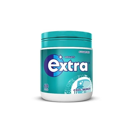 Extra Cool Breeze Chewing Gum Sugarfree Bottle 60 pieces