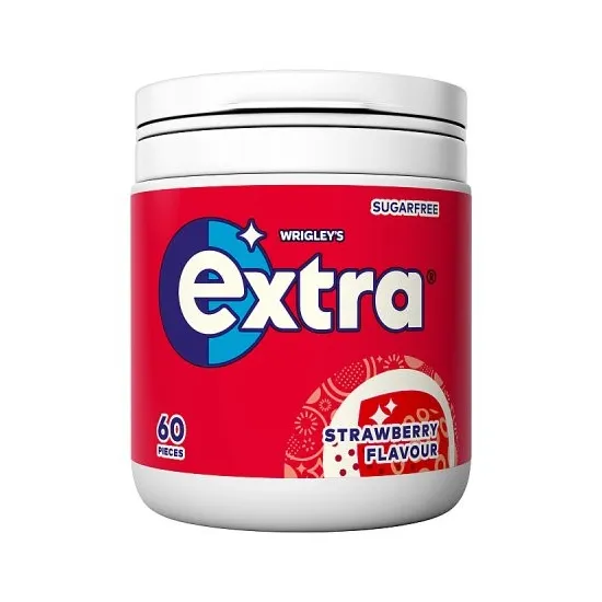 Extra Strawberry Sugarfree Chewing Gum Bottle 60 pieces