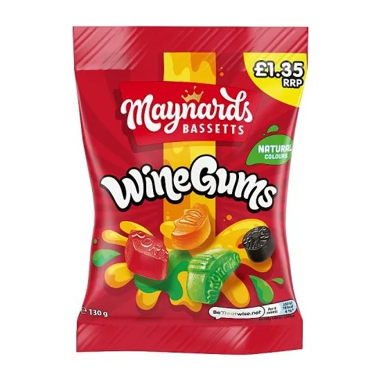 Maynards Bassetts Wine Gums PMP 130g