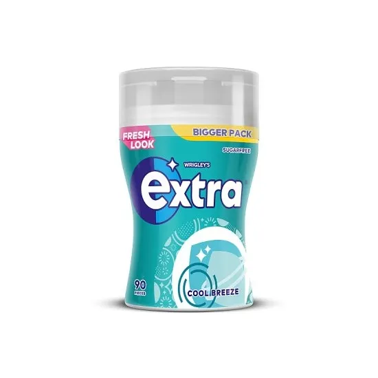 Extra Cool Breeze Chewing Gum Sugarfree Large Bottle 90 Pieces