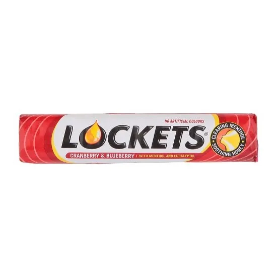 Lockets Cranberry & Blueberry Cough Sweet Lozenges 41g