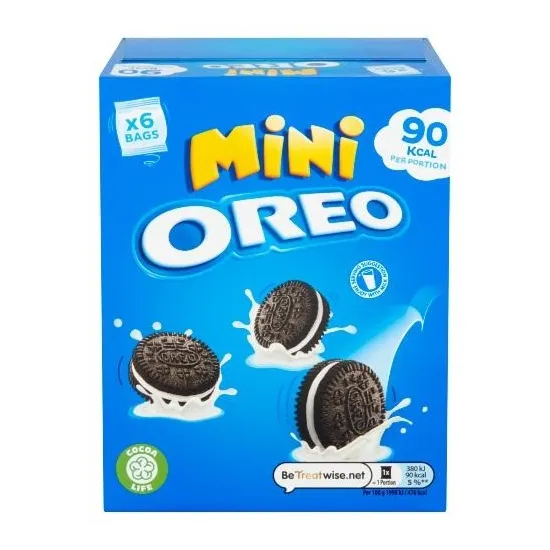 Oreo Mini Vanilla Snack Packs 6 Pack 114g